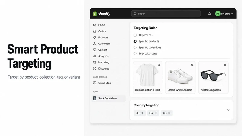 BA Low Stock & Countdown Timer