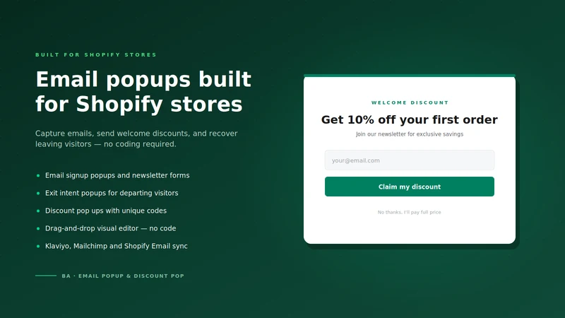 Email Popup & Spin Wheel by BA