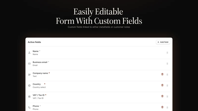 Culsin ‑ B2B Registration Form