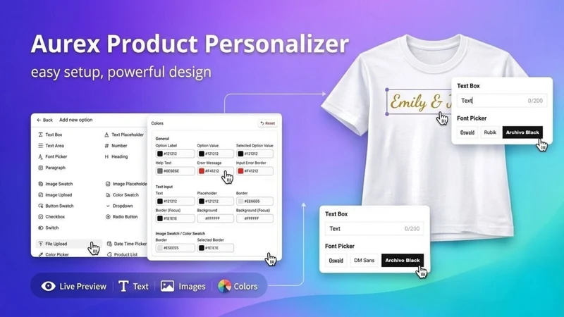 Aurex Product Personalizer