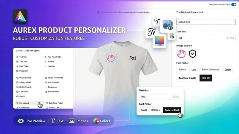 Aurex Product Personalizer