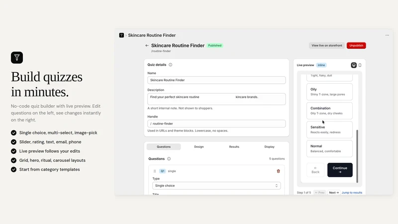 Attravo: Product Quiz Maker