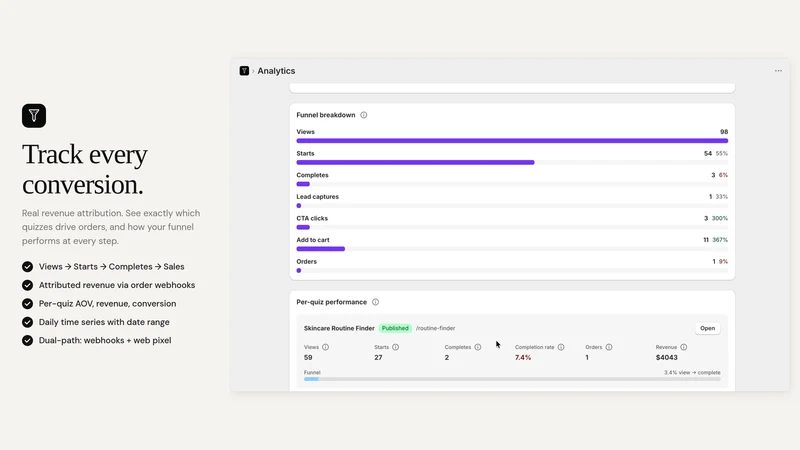 Attravo: Product Quiz Maker