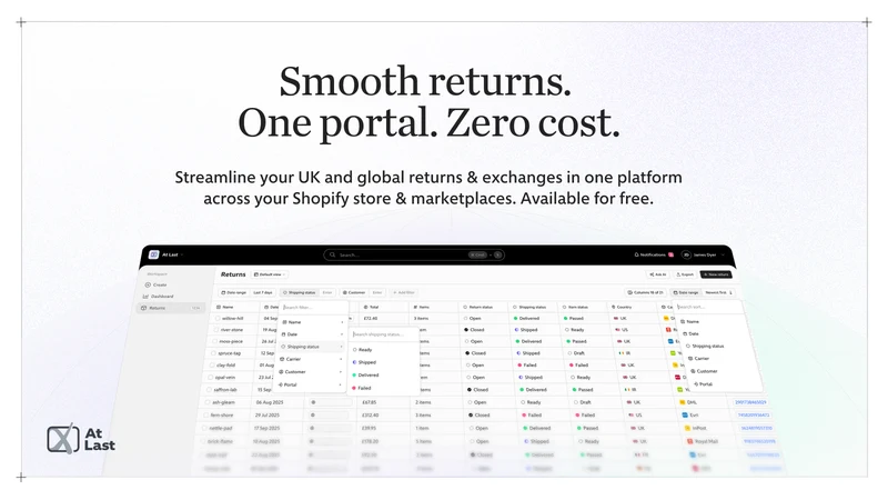 At Last — Returns & Exchanges