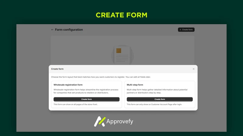 Approvefy: B2B Register Form
