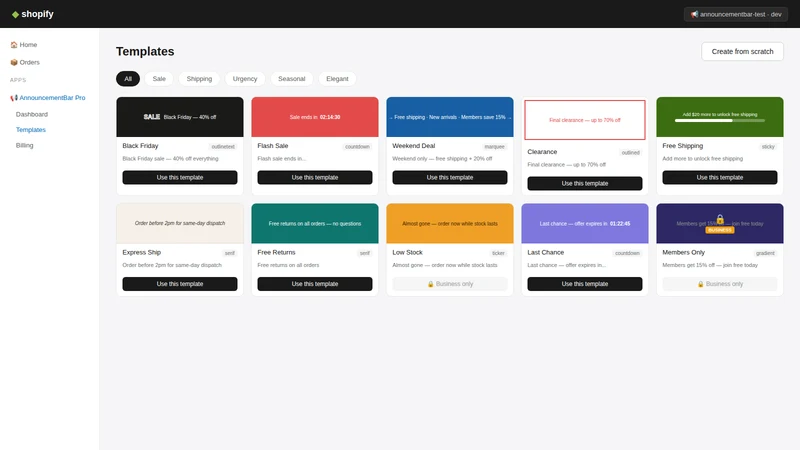 AnnouncementBar Pro