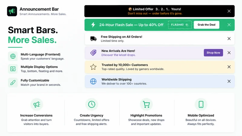 Announcement Bar ‒ Smart Sales