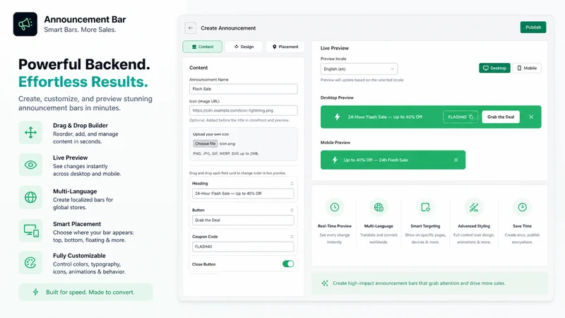Announcement Bar ‒ Smart Sales