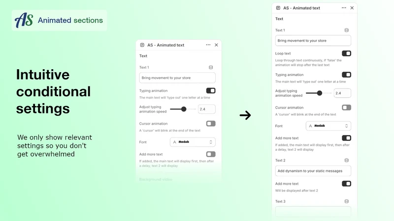 Animated Sections
