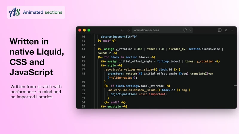 Animated Sections