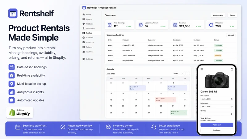 Rentshelf ‑ Product Rentals