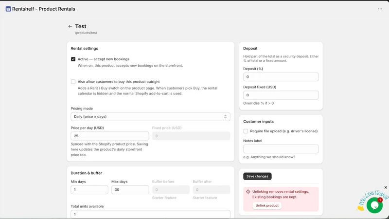 Rentshelf ‑ Product Rentals