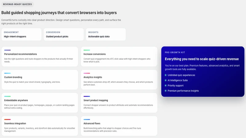 ConvertIQ – AI Product Quiz