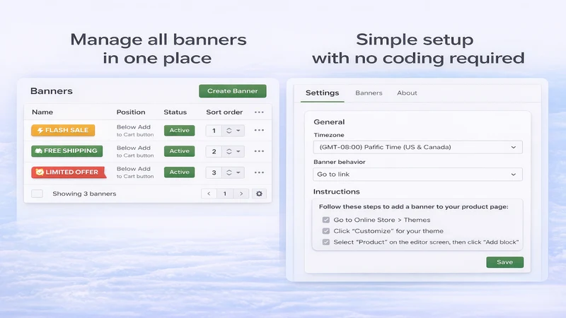 Lantera's Product Page Banners