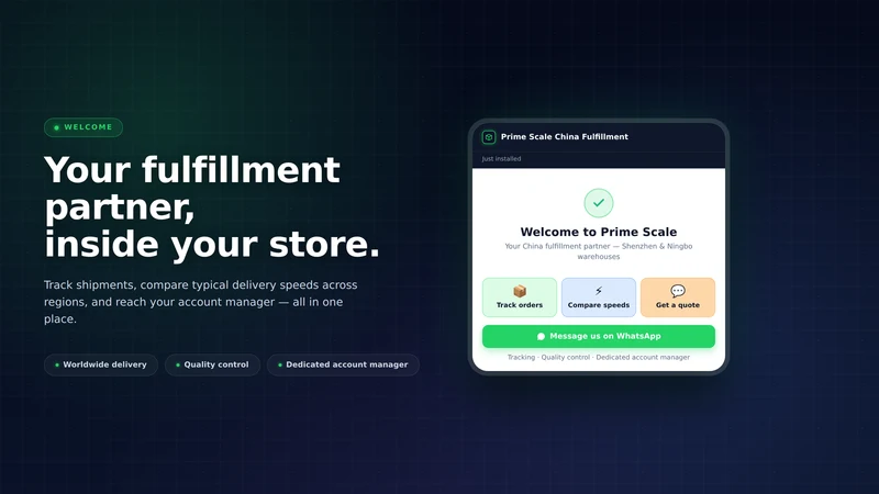 Prime Scale China Fulfillment