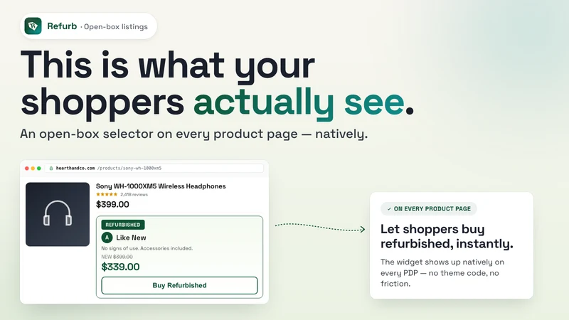 Refurb: Resell Open‑box Stock