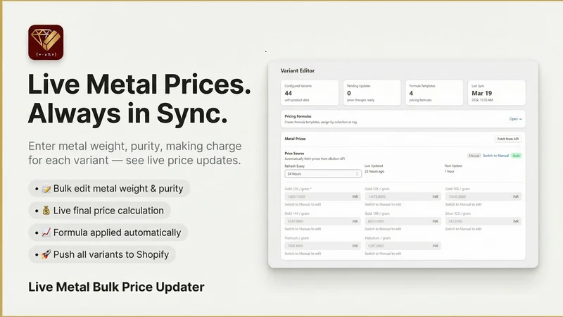 Live Metal Bulk Price Updater