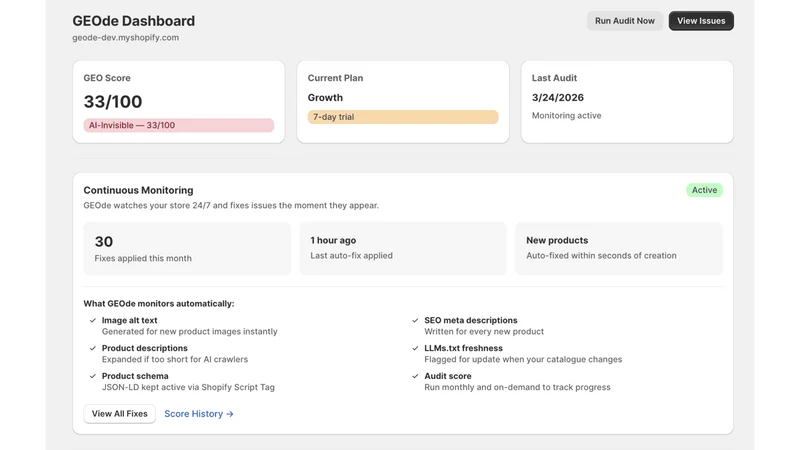 GEOde: AI SEO & GEO Audit