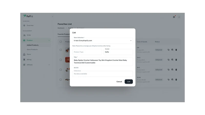 Fulfiz‑Global Dropshipping&POD