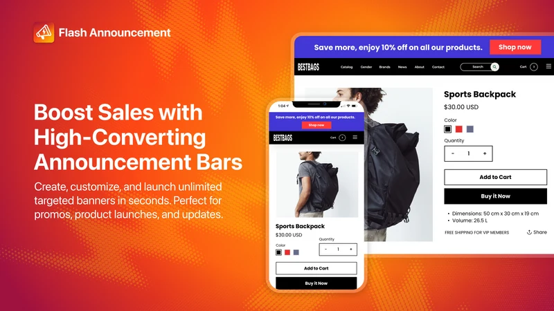 Flash Announcement Bar