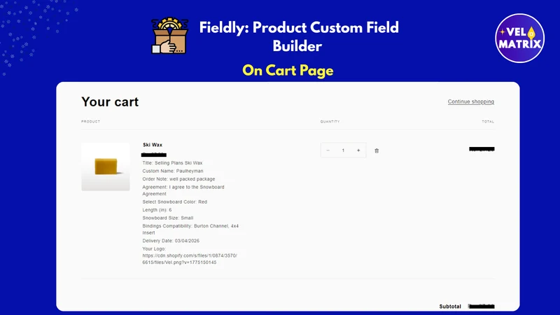 Fieldly: Product Custom Fields