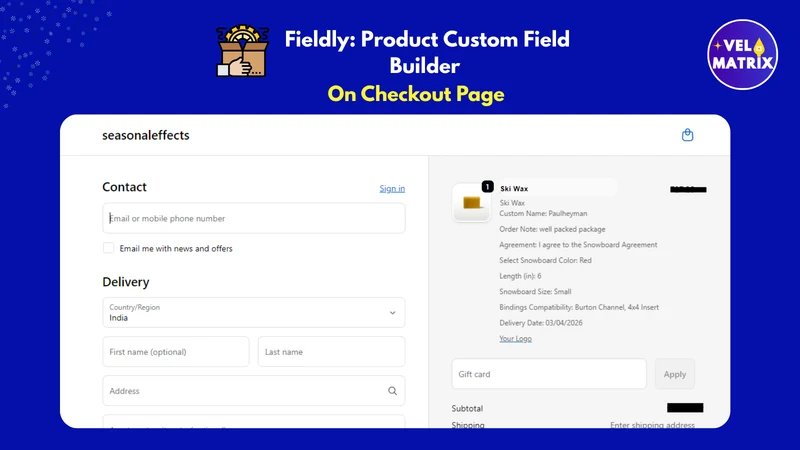 Fieldly: Product Custom Fields
