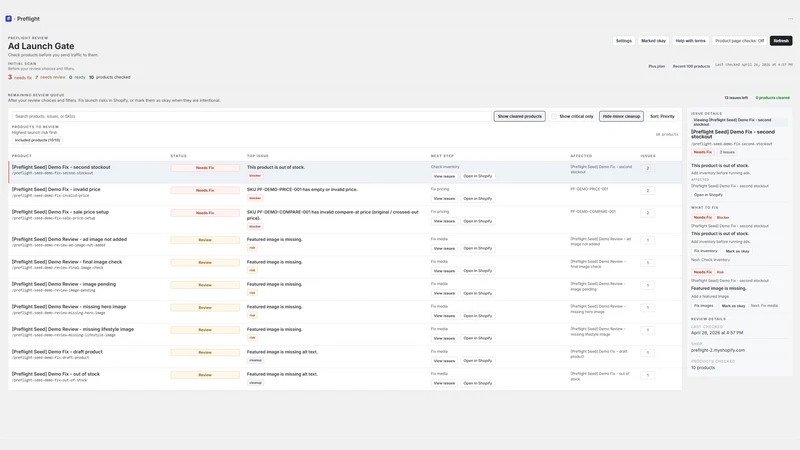 Preflight Product Feed Checker