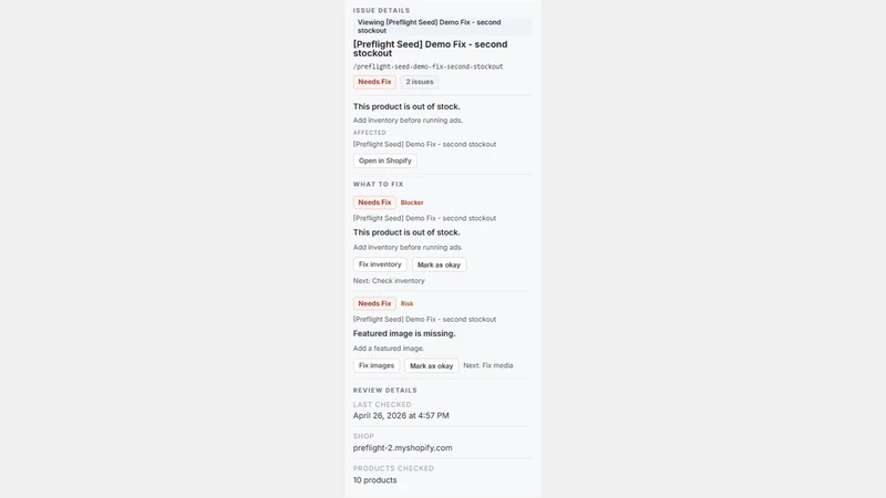 Preflight Product Feed Checker