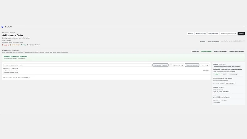 Preflight Product Feed Checker