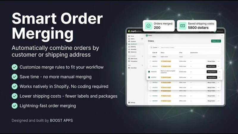 Order Merger by BoostApps