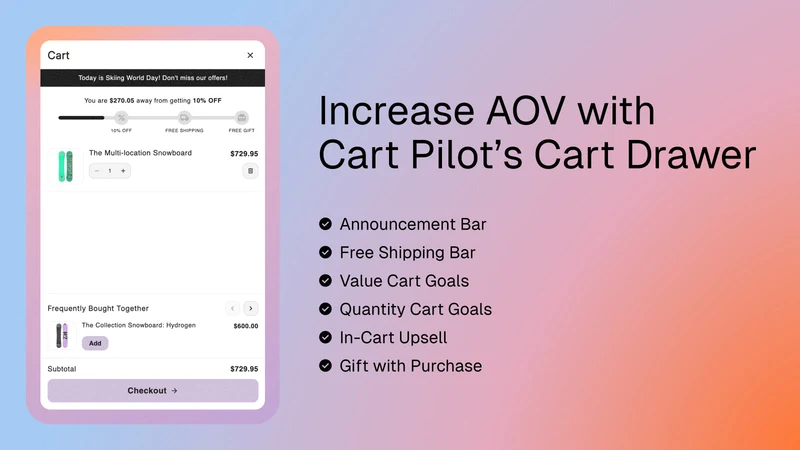 Cart Pilot: Cart Drawer Upsell