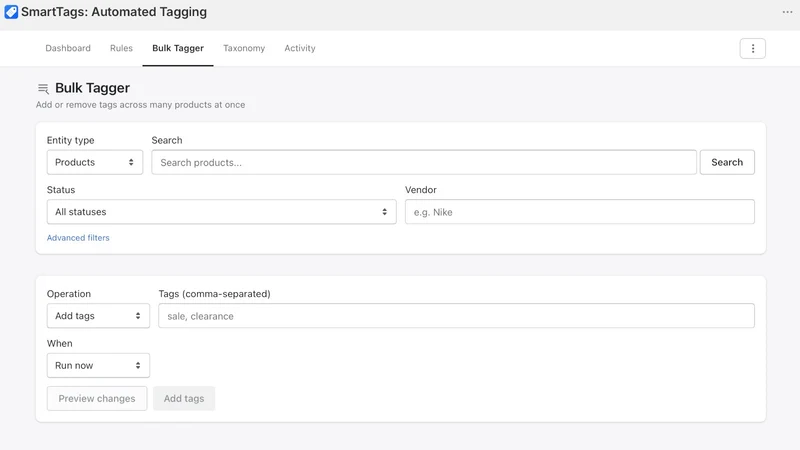 SmartTags: Automated Tagging