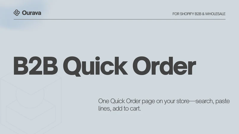 Ourava Quick Order