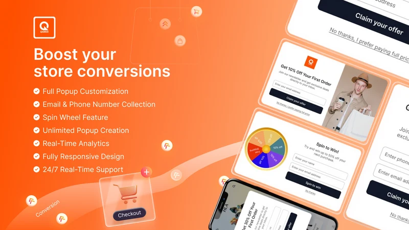 Qorix Popup & Spin Wheel