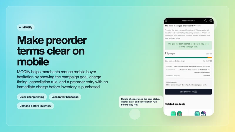 MOQify ‑ MOQ Pre‑order Campaig
