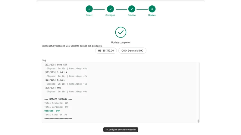 HS Code & Origin Bulk Editor