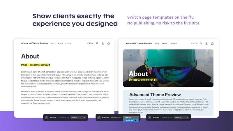 Avanced Theme Preview