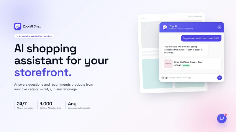 Zopi AI Chatbot & Sales Agent