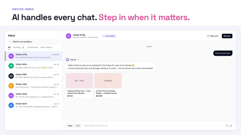 Zopi AI Chatbot & Sales Agent