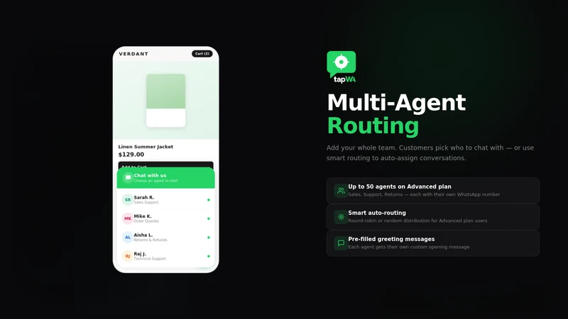 Tapwa – WhatsApp Chat Button