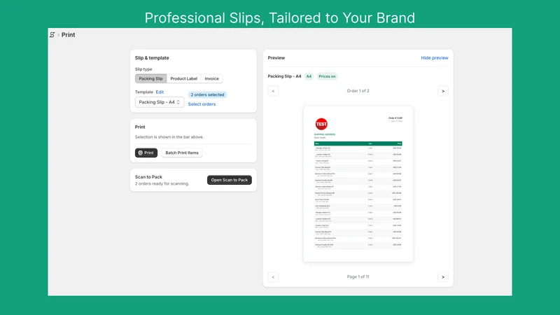 SwiftSlip: Scan & Print Slips