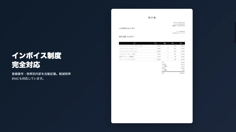 領収書・請求書・納品書PDF｜スマート帳票