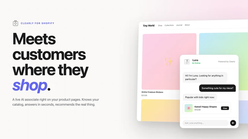 Clearly Agent — AI Sales Chat