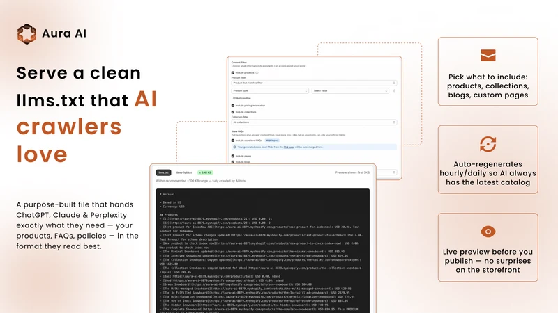 Aura AI: ChatGPT SEO Indexing