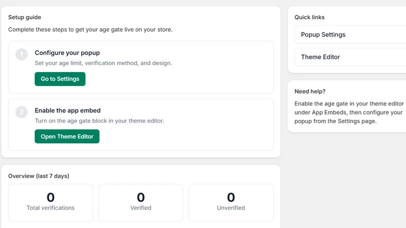 AgeGate Age Verification popup