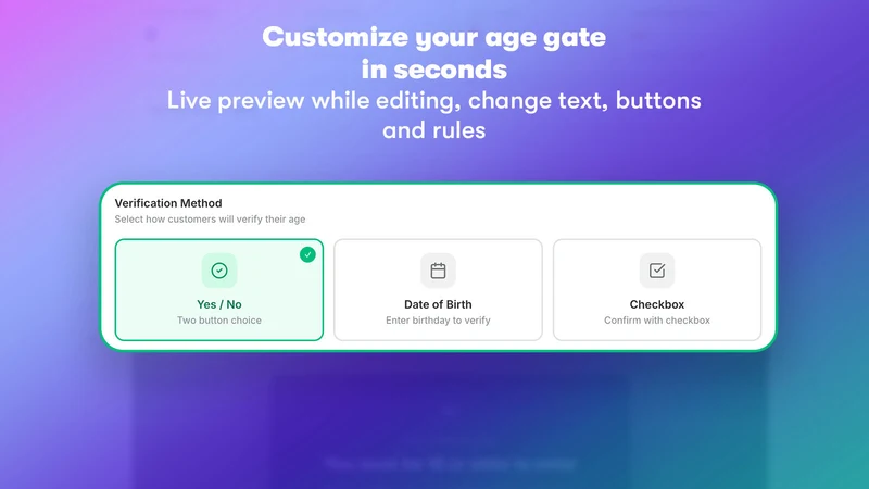Age Gate Builder ‑ Gateify