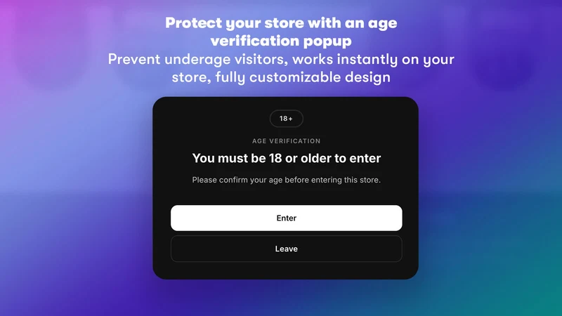Age Gate Builder ‑ Gateify