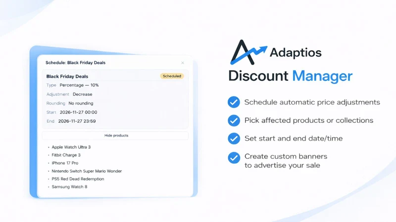 Adaptios Discount Manager