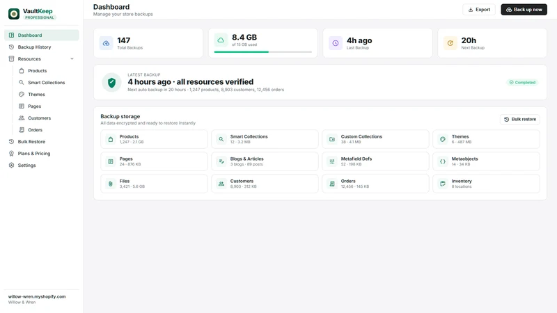 VaultKeep ‑ Backup and Restore