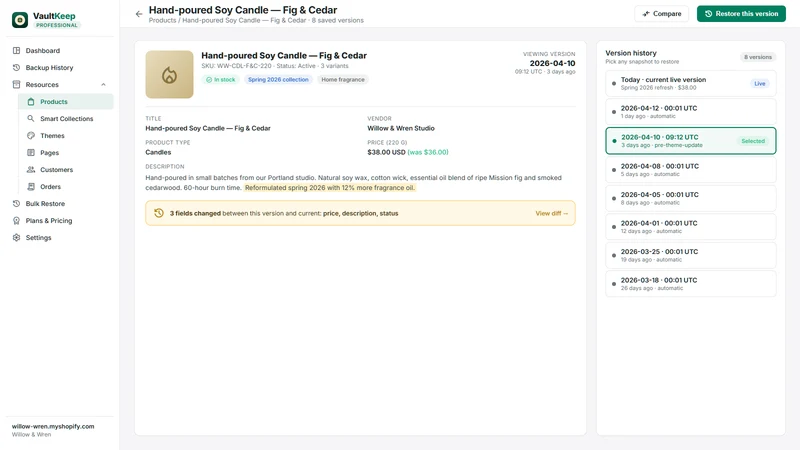 VaultKeep ‑ Backup and Restore